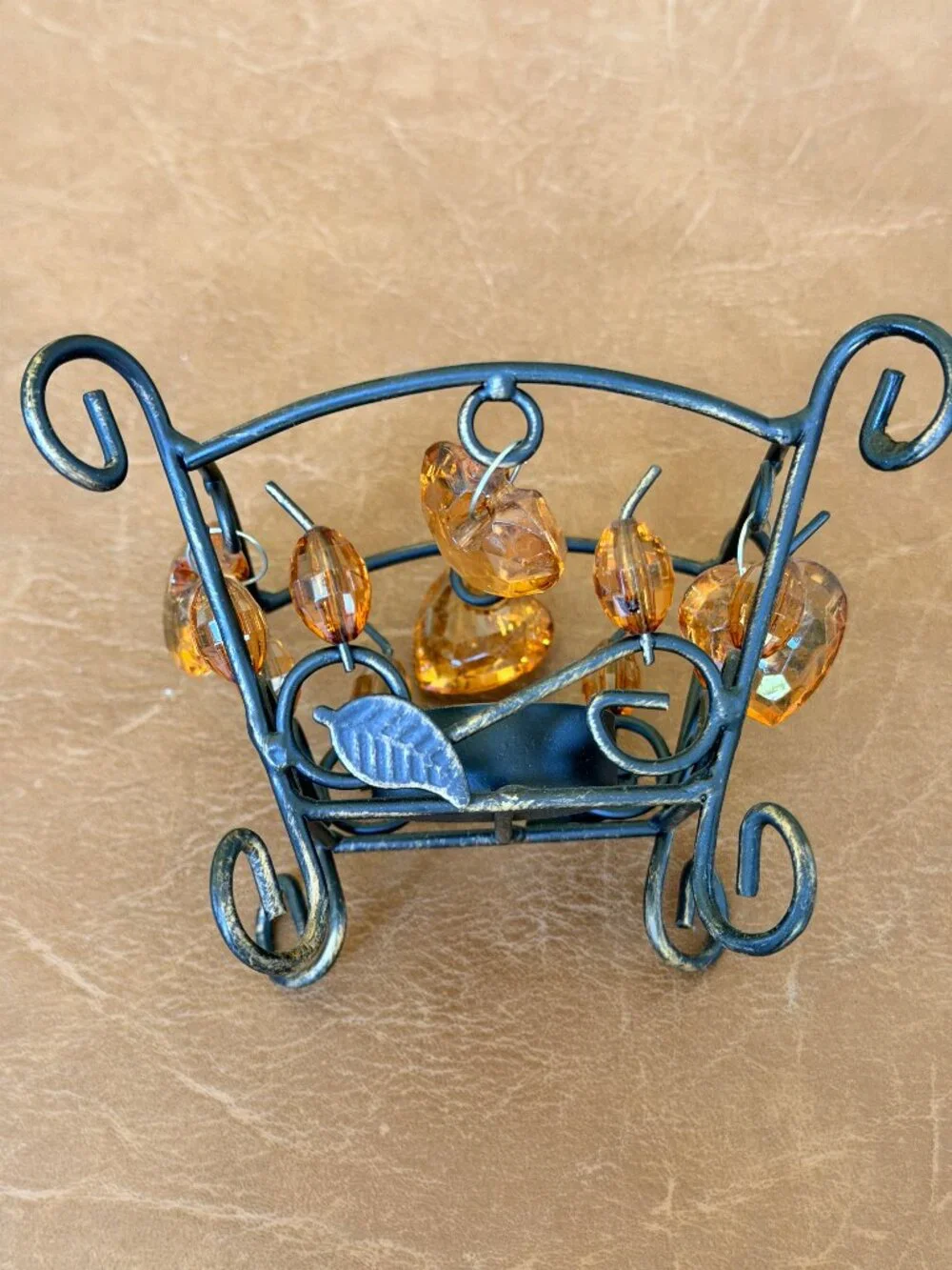 Lot of 3 Wrought Iron Tea Light Candle Holder